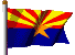 Arizona flag waving