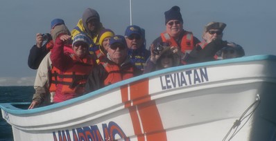 pic of tour members in whale boat