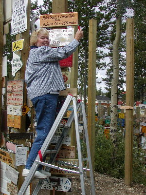 Linda at Sign Post FOrest