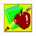 graphic of book and apple